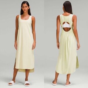 lululemon pima cotton open-back midi dress Lululemon Pima Cotton Open-Back Midi Dress - Dewy